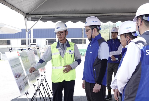 지난 9일 이재용 삼성전자 회장이 말레이시아 스름반 SDI 생산법인 1공장을 점검했다. (사진=삼성전자) 2024.02.12